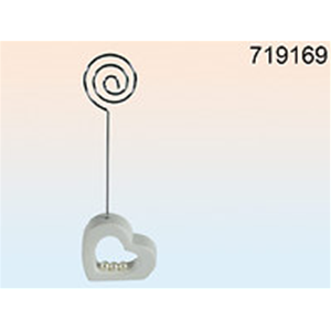 PORTACARTE BIA PER NOME IN POLIRESINA CUORE C/3 PERLE 14.5X4.5CM