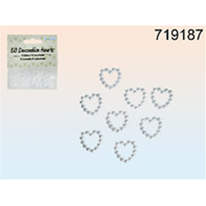 PERLE IN PLASTICA CUORI 1CM 50PZ 