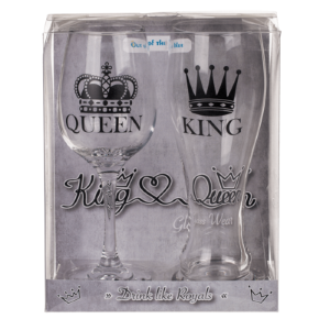 SET BICCHIERI KING & QUEEN 