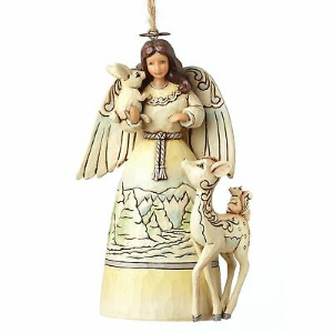ANGEL ORNAMENT WHITE WOODLAND