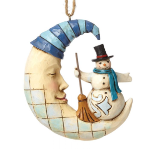 CRESCENT MOON SNOWMAN H/O