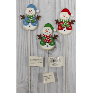 ASTA IN LEGNO CON PUPAZZO DI NEVE