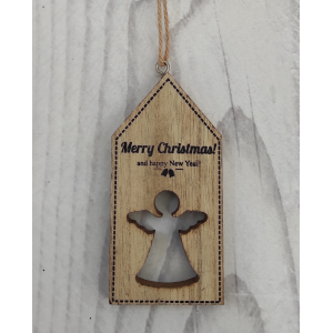 CIONDOLO MERRY CHRISTMAS CON ANGELO