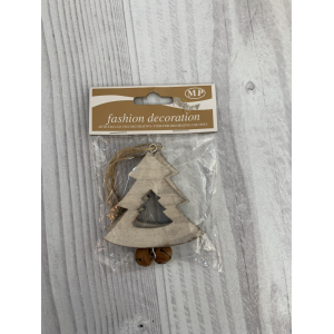 WOOD TREE W/BELL HANGER CM 7,5 PZ.2