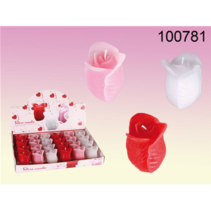 CANDELA PROFUMATA ROSA 6X4CM COL ASS. 