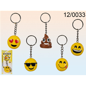 PORTACHIAVI IN METALLO EMOTION FACE 4CM 