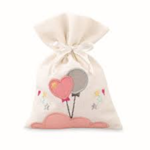 SACCHETTO CON PALLONCINI ROSA