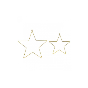 S/2 STELLE METALLO C/LED