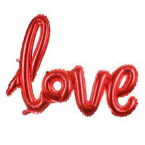 MYLAR SCRITTA LOVE 56X37