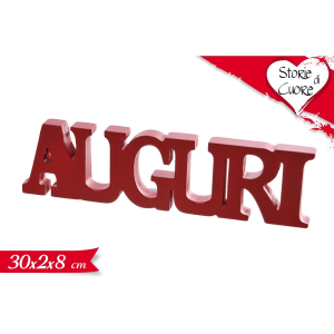 DECORAZIONE SCRITTA LEGNO AUGURI