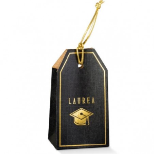 TAG LAUREA 55X35X100 SETA NERO