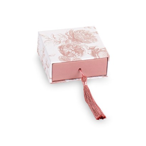 SCATOLA CASSETTO C/NAPPINA TOILE ROSA