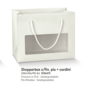 SHOP B.C 240X140X195 FIBRA BIANCO C/ FINESTRA 