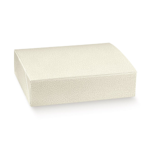 BOITE 350X280X120 PELLE BIANCO