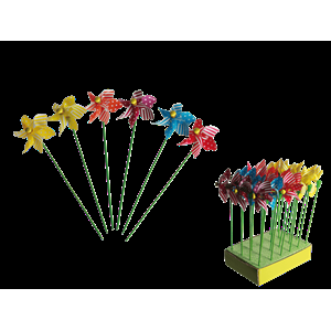 MULINO A VENTO C/DECORO DI STRISCE & PUNTINI 8.5 X 28.5 CM