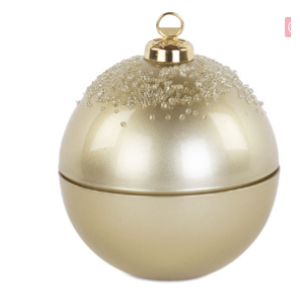 SFERA VETRO ORO CON CAND.CON SCAT. D.105 MM