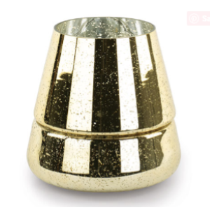 VASO/PORTACANDELA VETRO ORO D.260/170XH.260 MM