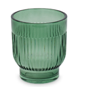 PORTA T-L VETRO VERDE D.75XH.80 MM