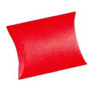 BUSTA 70X70X25 LINO ROSSO