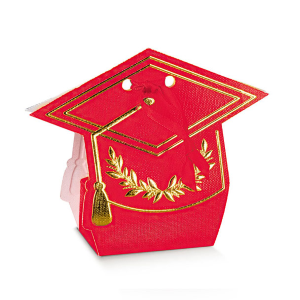 SCATOLA LAUREA TOCCO 70X40X85MM ALLORO DOR  ST.CALDO