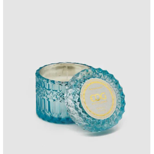CANDELA CRYSTAL C/VASO H8,5D9 CELESTE