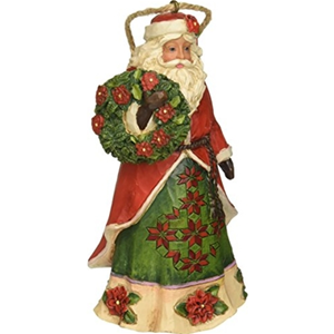 POINSETTIA SANTA ORNAMENT 