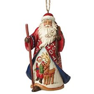 LAPLAND SANTA WITH TOY BAG ORNAMENT 