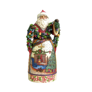 DECK THE HALLS SANTA HANGING ORNAMENT