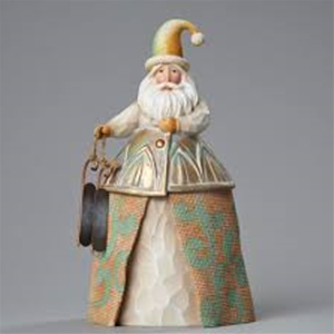 SANTA WITH SKATES FIGURINE 