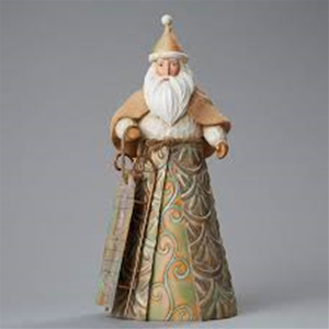 SANTA WITH SLED FIGURINE 