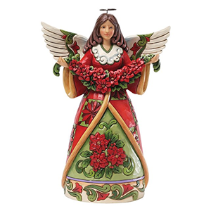 ANGEL WITH POINSETTIA 