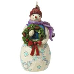 SNOWMAN WITH WREATH H/O