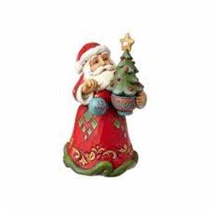 COMMEMORATIVE SANTA WITH TREE AND CRYSTAL 