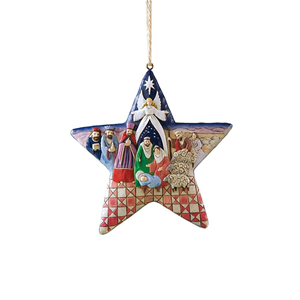 NATIVITY STAR HANGING ORNAMENT