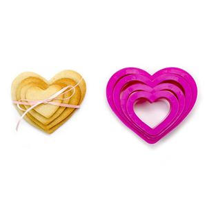 SET 4 TAGLIAPASTA CUORE 4 5 6 8 H 2.2 CM