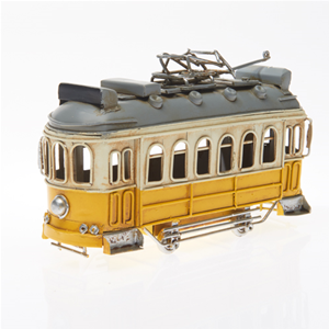 METALLO TRAM, CREMA/GIALLO 16.5X5.2X9.5 CM