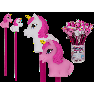 MATITA CON SUPPORTO IN PLASTICA UNICORNO 2 ASS.