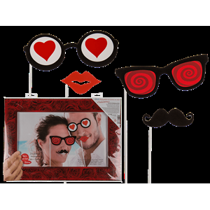 ACCESSORI PARTY PER FOTO SU BAST. C/CORNICE SET 4PZ