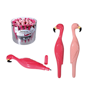 PENNA IN PLASTICA FENICOTTERO 12 CM 2 COL. ASS.