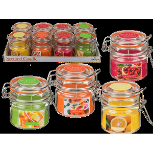 CANDELA PROFUMATA MIRTILLO/MIELE&MELONE/POMPELMO&LIMONE 8X8 CM