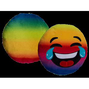 CUSCINO IN PELUCHE RAIMBOW LAUGHING EMOTION 30CM