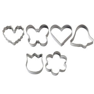 SET 6 MINI TAGLIAPASTA ROMANTIC METALLO