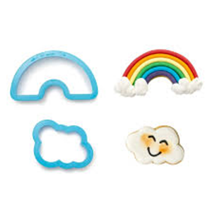 KIT 2 TAGLIAPASTA IN PLASTICA ARCOBALENO E NUVOLA