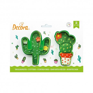 SET 2 TAGLIAPASTA CACTUS IN PLAST. 9 X 2.2CM 