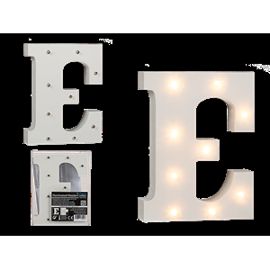 LETTERA DI LEGNO ILLUMINATA E C/ 9 LED 16 CM 