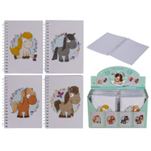 LIBRO A SPIRALE MY PONY A6 CON 80FG A RIGHE 4 ASS.